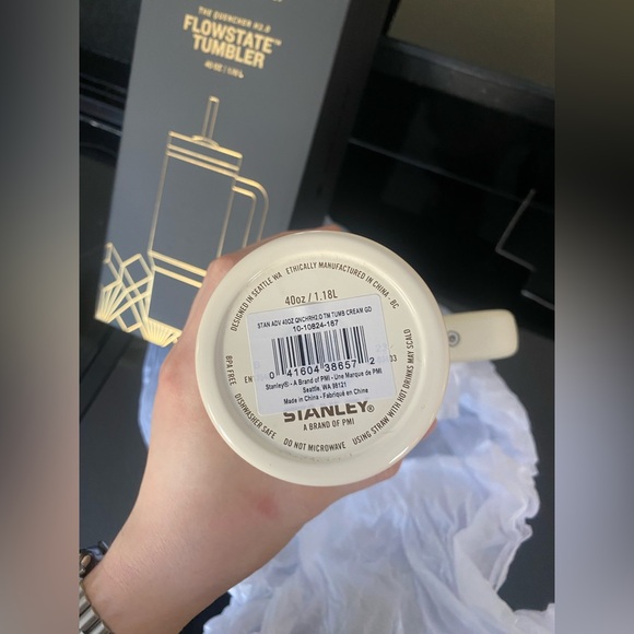 LIMITED EDITION NEW Stanley Quench H2.0 Flowstate 40 OZ Tumbler Cream Gloss Deco - Picture 5 of 9